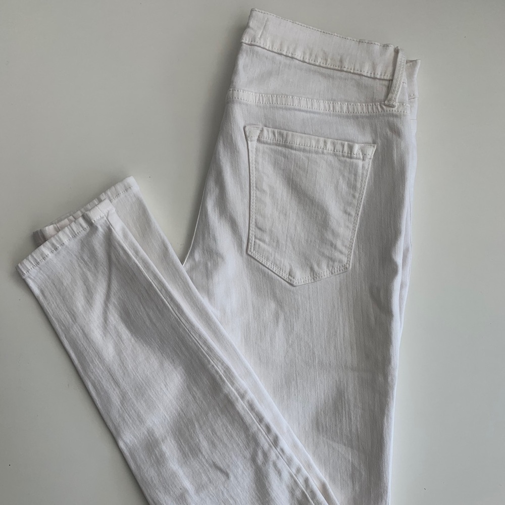 Frame white skinny jeans